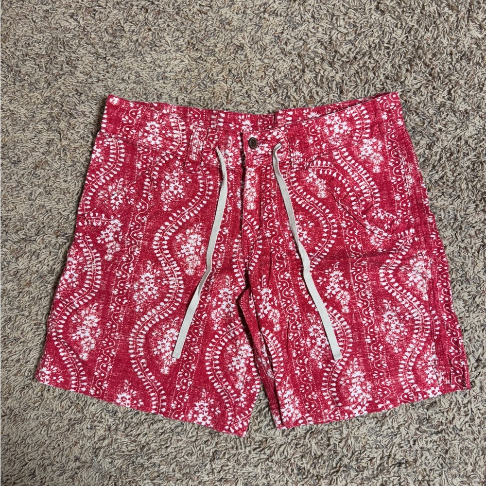 Patagonia Red and White Patterned Shorts